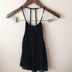 Halter pleated top